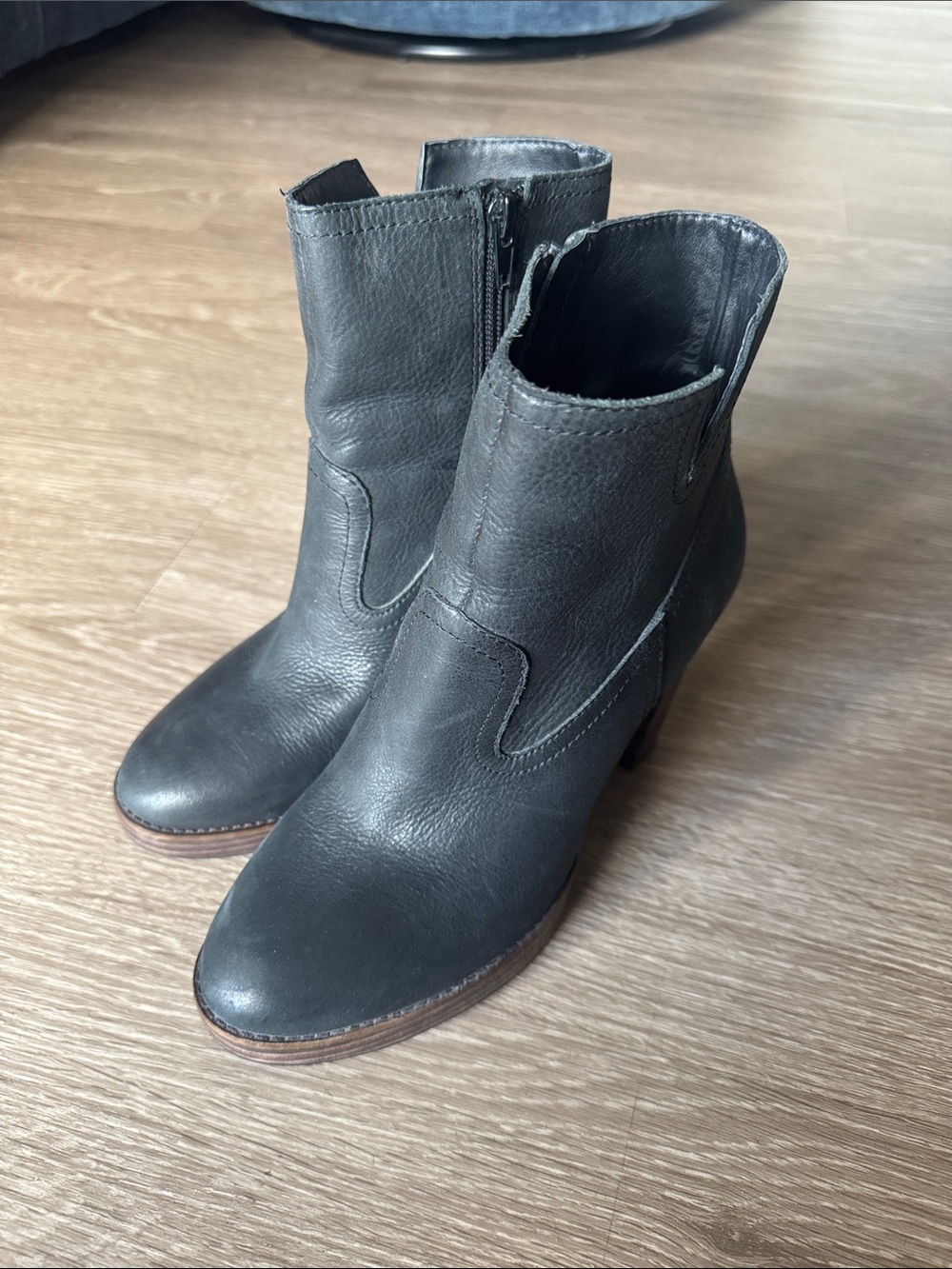 Lucky Brand Black Leather Ankle Booties
